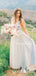 New Arrival V-neck Sleeveless Long Cheap Charming Tulle Cute Wedding Dresses, QB0936