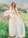 New Arrival V-neck Sleeveless Long Cheap Charming Tulle Cute Wedding Dresses, QB0936