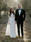 Charming Bateau Long Sleeve Ivoey Lace Mermaid Long Cheap Wedding Dresses, WDS0026