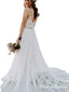 New Arrival Bohemian Spaghetti Straps Beach Wedding Dresses, WDS0036