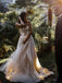 Spaghetti Strap Lace Appliqued Tulle A-line Long Cheap Wedding Dresses, WDS0059